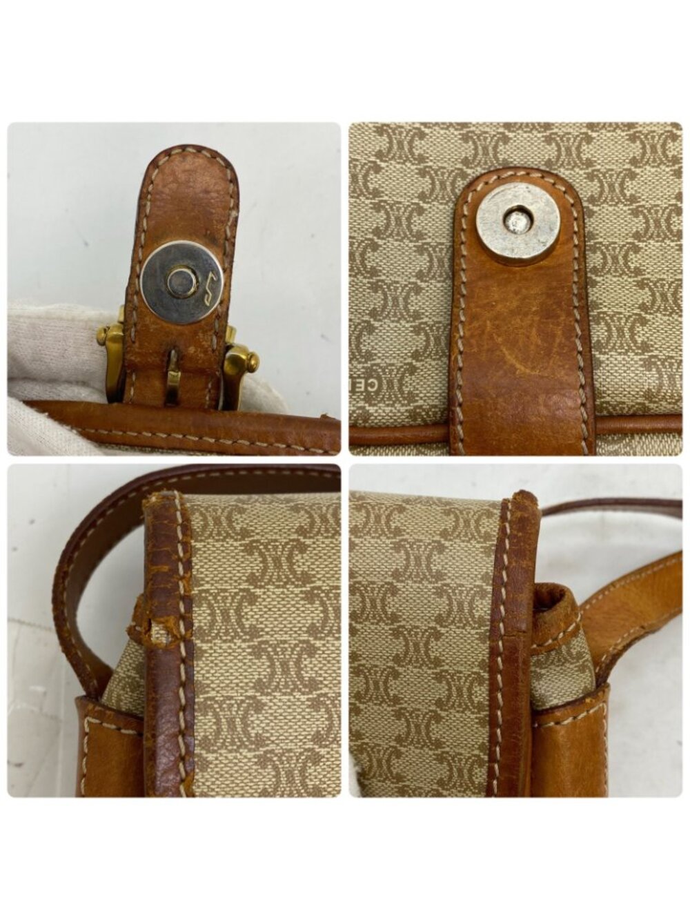 Celine Shoulder Bag Pochette White Macadam - Picture 13 of 15